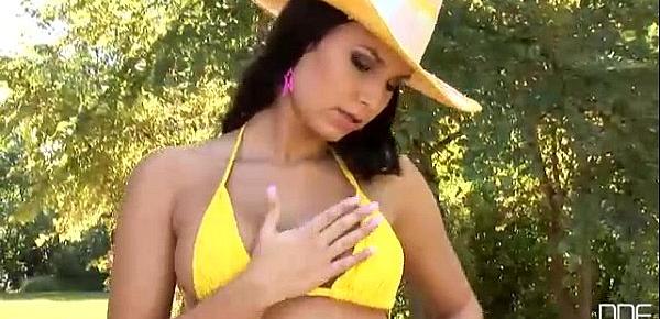  Playboy Model loses her mind on a dildo and cums super hard outdoors